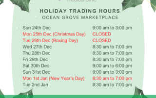 Ocean Grove Christmas hours